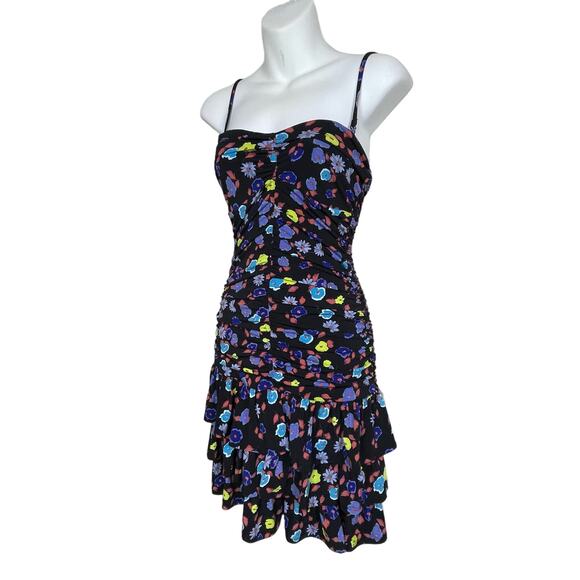 Free People S Ruched Bodycon Mini Dress – Floral, Boho Festival Y2K - Picture 4 of 8